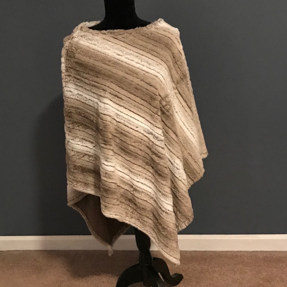 Faux Fur Poncho